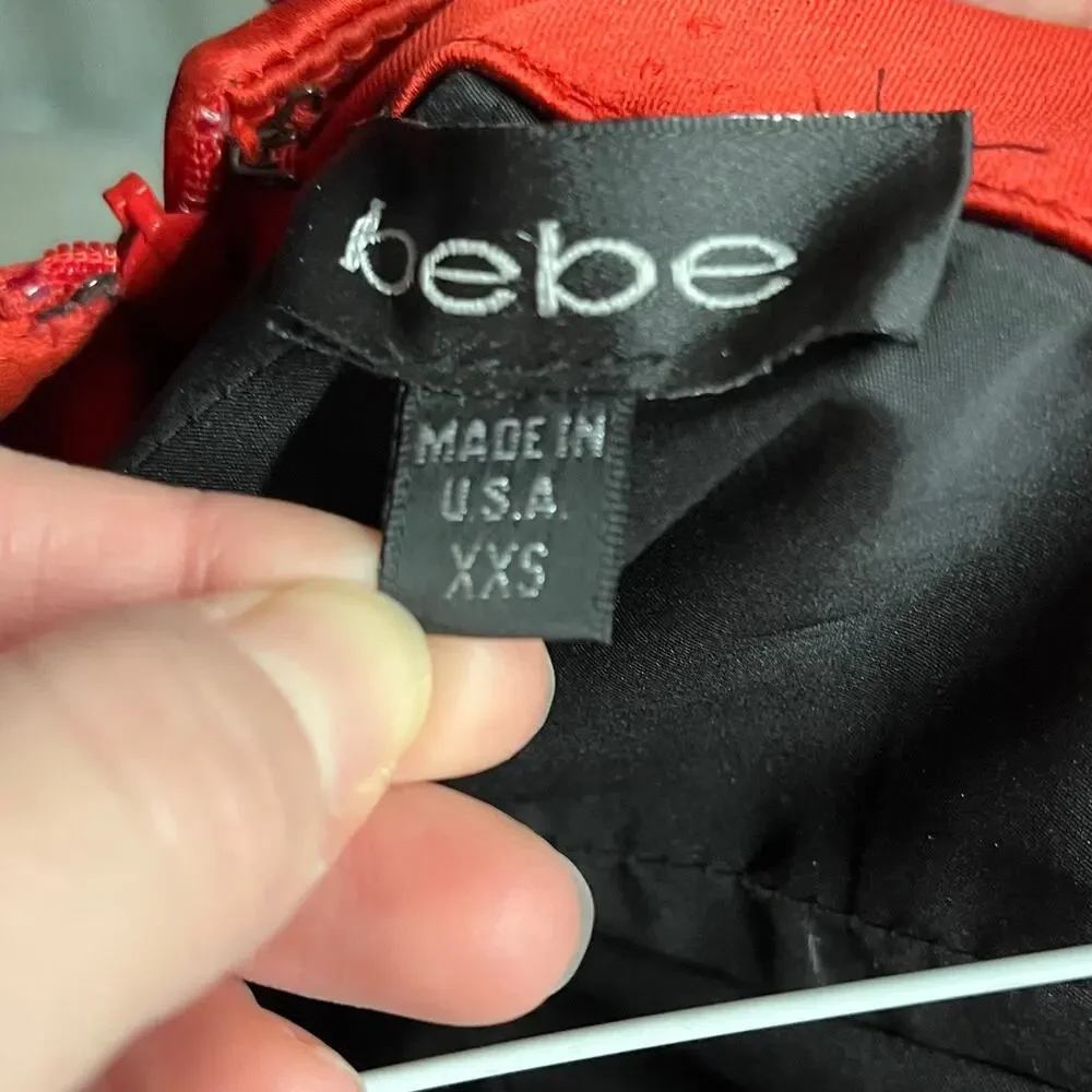 Bebe Red Strapless Midi Dress - Picture 9 of 10